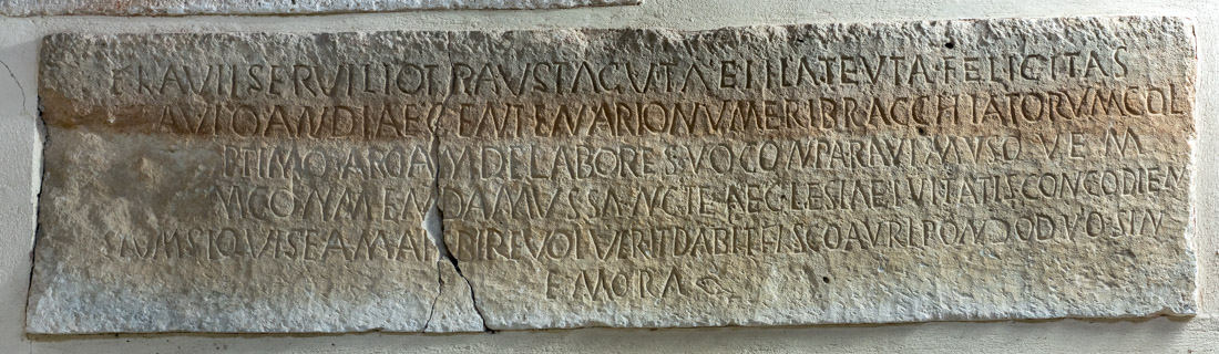 Inscribed front panel of a limestone sarcophagus