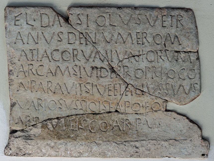 Inscribed front panel of a limestone sarcophagus