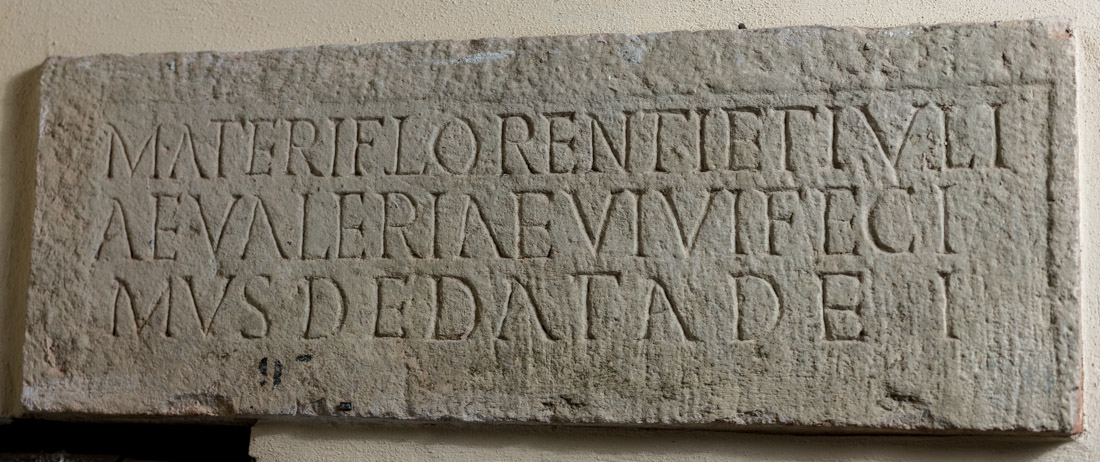 Inscribed front panel of a limestone sarcophagus