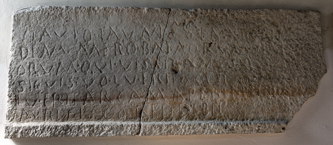 Inscribed front panel of a limestone sarcophagus