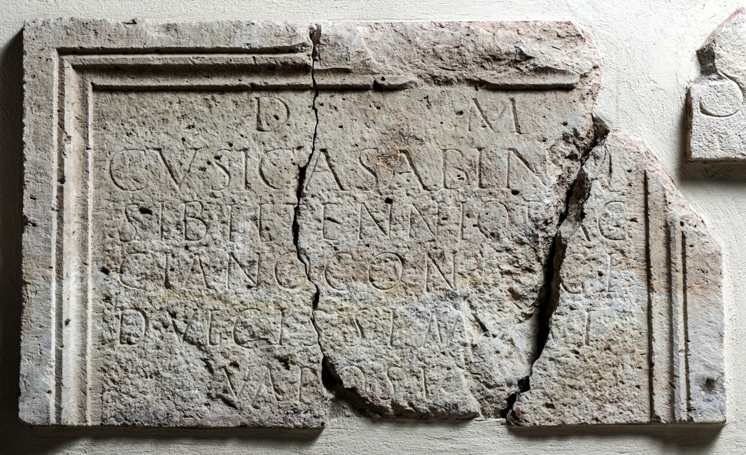 Inscribed front panel of a limestone sarcophagus